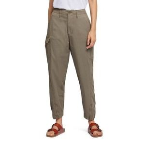 NEW CURRENT/ELLIOTT The Cadet Crop Cargo Pants BASIL SIZE 28/100%AUTHENTIC